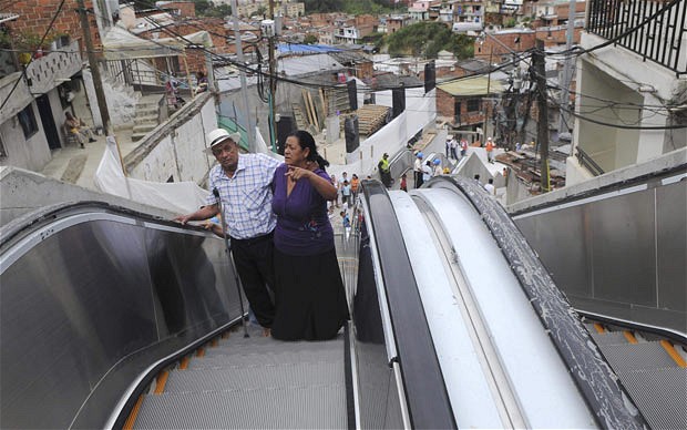 Escalators in Comuna Trece, Medellín, Colombia